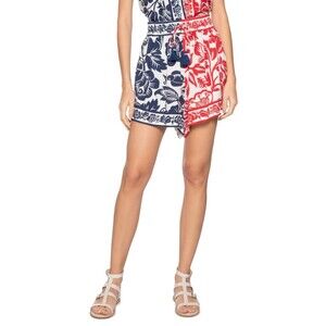 Farm Rio Anthropologie Bird Night Printed Shorts High Waist Pull-on L-G 281453